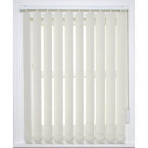 Jackleg Cabin Vertical Window Blind – Cream, Fire Retardant, Anti-Bacterial
