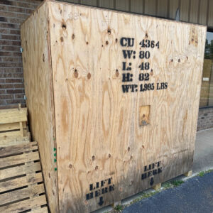 Heavy Duty Wood Shipping Crate – 80in L x 48in W x 82in H