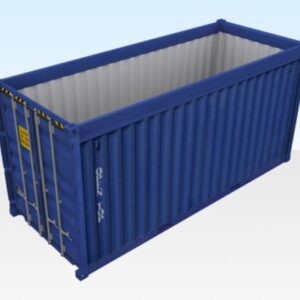 40 ft Open Top Container – Removable Bows, Weatherproof Tarpaulin, Lashing Rings